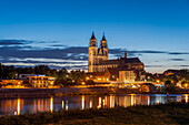 Magdeburg Cathedral in the evening light, Magdeburg, Saxony-Anhalt, Germany