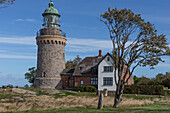 Lighthouse Hammeren Fyr, Allinge, Bornholm, Denmark.