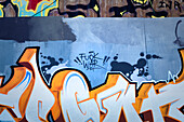 Graffiti art in Bahnwärter Thiel, Am Schlachthof, Munich Bavaria, Germany, Europe