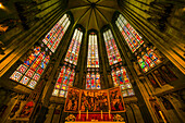 Choir window of the Church of St. Maria zur Wiese in Soest, North Rhine-Westphalia, Germany