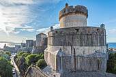 City walls and Minceta Fortress in Dubrovnik, Croatia