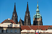 Towers of St Vitus Cathedral, Prague Castle, Prague, Czech Republic