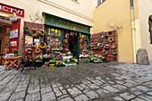 Flower shop near Charles Bridge, Lesser Quarter, Prague, Czech Republic