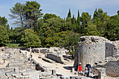 Excavations in the northern town center of Glanum near Saint-Remy-de-Provence, Bouches-du-Rhone, Provence, France