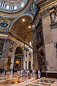St. Peter's Basilica from inside, Rome, Lazio, Italy, Europe