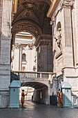 Swiss Guard at St. Peter's Basilica, Rome, Lazio, Italy, Europe