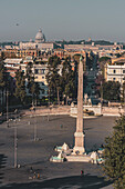 Piazza del Popolo with obelisk, Rome, Lazio, Italy, Europe