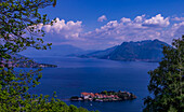 Blick auf die Isola Bella im Lago Maggiore, Lombardei; Italien
