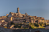 Panorama auf Altstadt und Dom Santa Maria Assunta, Siena, Toskana, Italien, Europa
