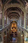 Dom Santa Maria Assunta von innen, Siena, Toskana, Italien, Europa