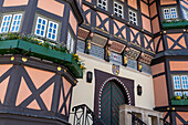 Historic town hall, detailed view, Wernigerode, Saxony-Anhalt, Germany
