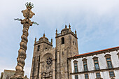 Sé Cathedral and Pillory Pelourinho in Porto, Portugal