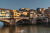 Built bridge Ponte Vecchio, Bridge over Arno,Florence,Tuscany,Italy,Europe