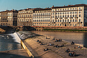 San Niccolo Wehr am Fluss Arno, Florenz, Toskana, Italien, Europa