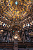 Kuppe von unten, zentrale Kathedrale Baptisterium innen, Florenz, Toskana, Italien, Europa