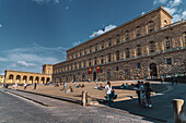 Palazzo Pitti Renaissance-Palast im Florentiner Stadtteil Oltrarno, Florenz, Toskana, Italien, Europa