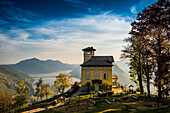 Palazzo mit Restaurant, Monte Brè, Lugano, Luganer See, Lago di Lugano, Tessin, Schweiz