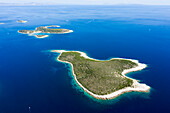 Islands Ravnik and Budikovac on the south coast of Vis, Mediterranean Sea, Croatia
