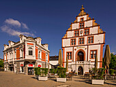 Historic town hall in the old town of Bad Salzuflen; circle lip; North Rhine-Westphalia, Germany