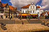 An der Millau-Promenade in Bad Salzuflen, Kreis Lippe, Nordrhein-Westfalen, Deutschland