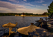 Restaurant at the Möhnesee near the Möhnetalsperre, Möhnesee municipality, Soest district, North Rhine-Westphalia, Germany
