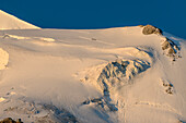 Gletscher am Ortler mit aufsteigender Seilschaft, Ortler, Ortlergruppe, Nationalpark Stilfser Joch, Südtirol, Italien
