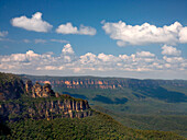 Drei Schwestern Felsformation, Blue Mountains, NSW, Australien