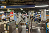 Commuters, Tokyo subway, Japan