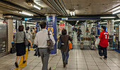Commuters, Tokyo subway, Japan