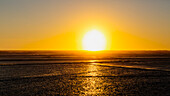 Sun setting over Grayland Beach, Tokeland, USA