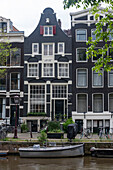 Characteristic house on the Prinsengracht, Amsterdam, North Holland, Netherlands