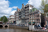 Traditional apartment buildings, Amsterdam, North Holland, Netherlands