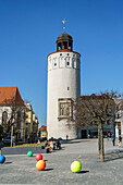 Thick Tower at Marienplatz, Goerlitz, Saxony, Germany, Europe