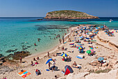 Cala Comte, bathing bay, Ibiza, Eivissa, Balearic Islands, Spain, Europe