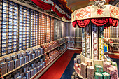 Canned sardine souvenir shop, O Mundo Fantástico da Sardinha Portuguesa, circus style shop, Lisbon, Lisboa, Portugal, Europe,