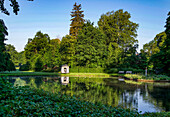 Hölderlin Grove and Diotima Island in Graeflichen Park in Bad Driburg, North Rhine-Westphalia, Germany