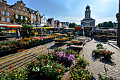 Markttag auf dem Marktplatz, Husum, Nordfriesland, Nordseeküste, Schleswig Holstein, Deutschland, Europa