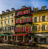 Restaurants in the old town of Baden-Baden, Baden-Württemberg; Germany