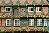 Facade of a half-timbered house, Celle, Heidschnuckenweg, Lower Saxony, Germany