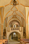 Altar room of the Romanesque-Gothic Nikolauskirche, Virgental, Hohe Tauern, Hohe Tauern National Park, East Tyrol, Austria