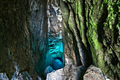 Source pot of the Soca, Soca origin, Soca Valley, Julian Alps, Triglav National Park, Slovenia