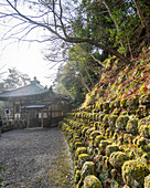 Rakan-Skulpturen im Arashiyama Park, Kyoto, Japan, Asien