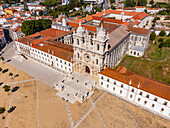 Aerial view of the impressive Monastery of Alcobaca, Portugal