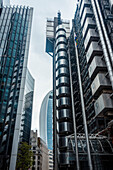 Lloyd's of London, von 1978 bis 1986 errichtet, Architekt Richard Rogers, City of London, Finanzdistrikt,  London, Großbritannien