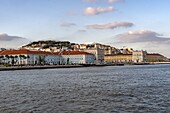A view of central Lisbon and The Praça do Comércio (Commerce Plaza) is a large, harbour-facing plaza in Portugal's capital, Lisbon, from the river Tagus