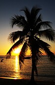 Kuba: Sonnenuntergang am Strand von Trinidad City.