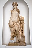 Statue des Apollo aus dem Karthago Theater 2. Jahrhundert n. Chr., Nationalmuseum Bardo, Tunis, Tunesien, Afrika.