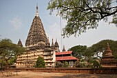 Mahabodhi-Tempel, altes Bagan-Dorf, Region Mandalay, Myanmar, Asien.