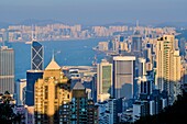 China,Hong-Kong,Skyline of Hong Kong Island and Kowloon from Victoria Peak.