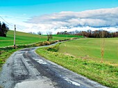 country road near Lauzun,Lot-et-Garonne Department,Nouvelle Aquitaine,France.